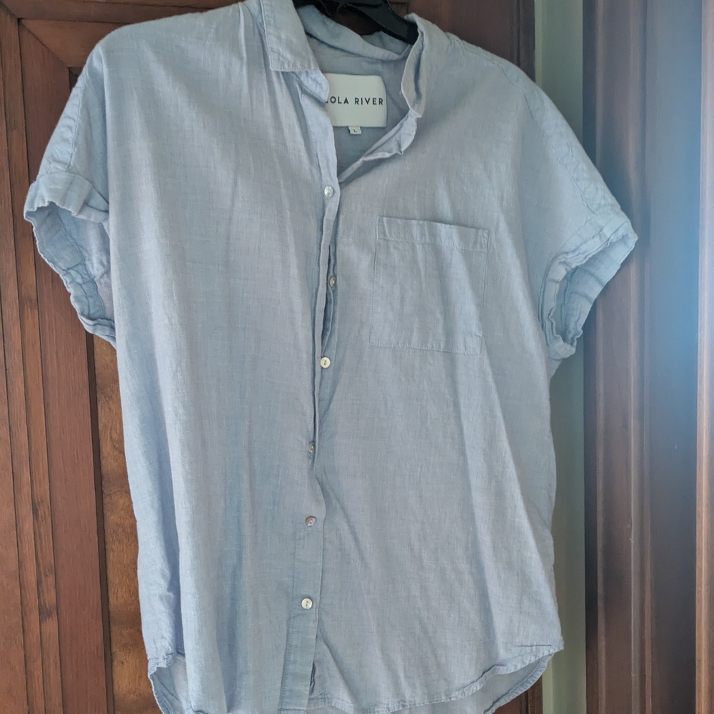 Men's Light Blue Short Sleeve Shirt